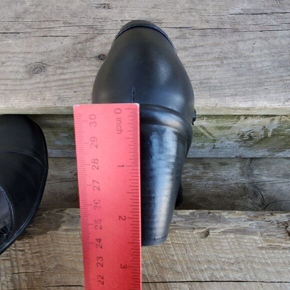 Dansko Roxy Black Leather Buckle Strap Heeled Mary Jane Comfort Clogs 38 - Picture 7 of 9